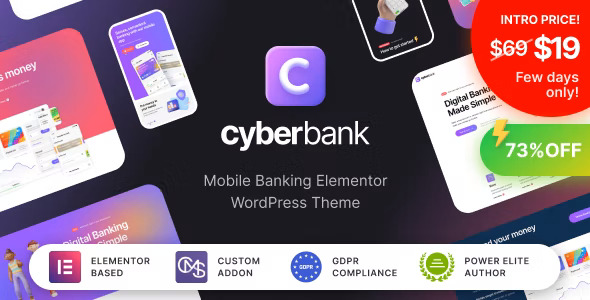 Cyberbank - 理财金融信贷企业网站WordPress模板