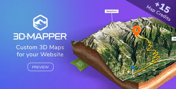 3D Mapper - 3D交互式地图GPS轨迹Wordpress插件