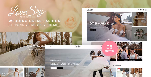 LoveSry - 婚纱时尚响应式网站模板Shopify主题
