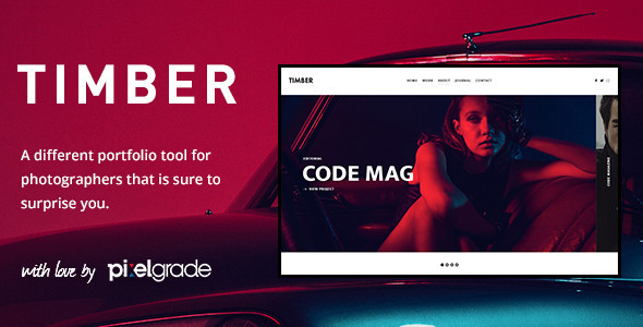 TIMBER – An Unusual Photography WordPress Theme