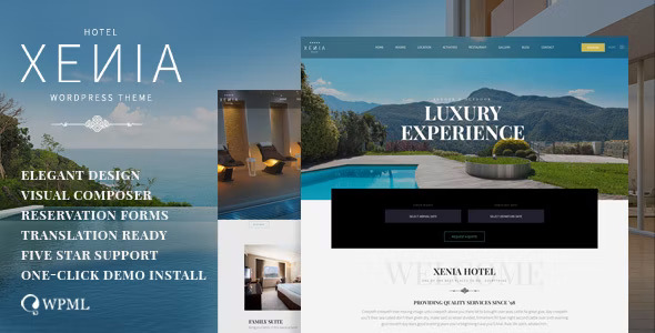 Hotel Xenia - 度假村酒店预订网站WordPress主题