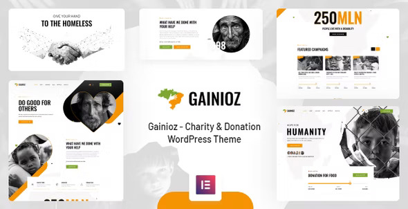 Gainioz - 慈善捐赠公益活动网站WordPress主题