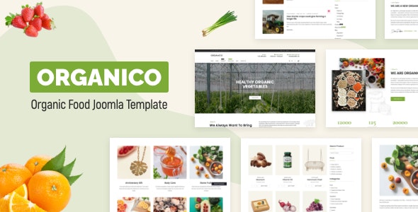 Organico - 营养健康绿色食品农场Joomla 4模板