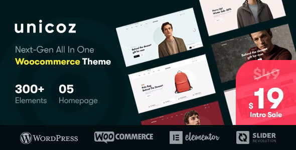 Unicoz - Elementor WooCommerce Theme