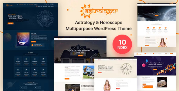 Astrologer - 星座占星术网站模板WordPress主题