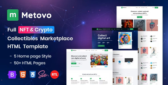 Metovo - NFT Marketplace HTML Template