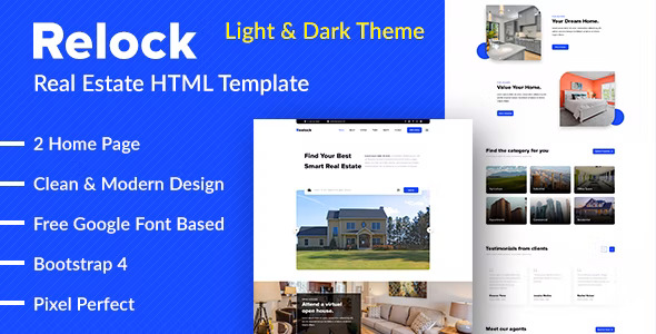 Relock - Creative Real Estate One Page HTML Template