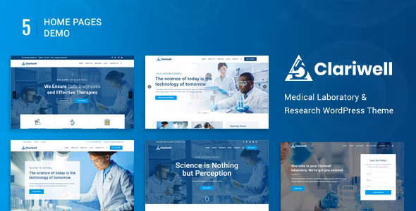 Clariwell – Medical Laboratory & Research WordPress Theme