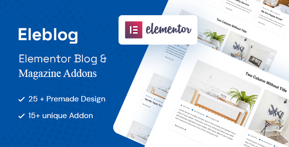 Eleblog - Elementor Magazine and Blog Addons