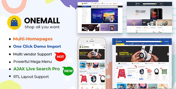 OneMall - eCommerce MarketPlace WooCommerce WordPress Theme