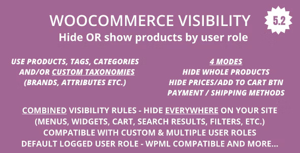 WooCommerce Hide Products - 根据角色隐藏产品插件