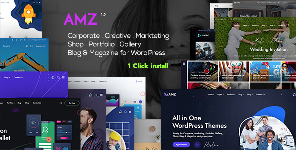 AMZ - 多合一创意产品展示网站WordPress模板