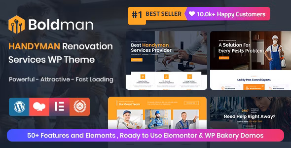 Boldman - Handyman Renovation Services WordPress Theme