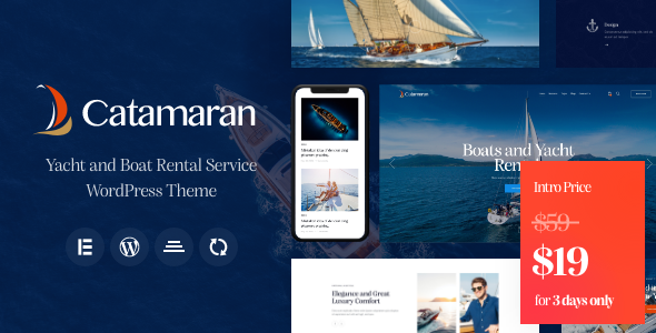 Catamaran - Yacht Club & Boat Rental WordPress theme