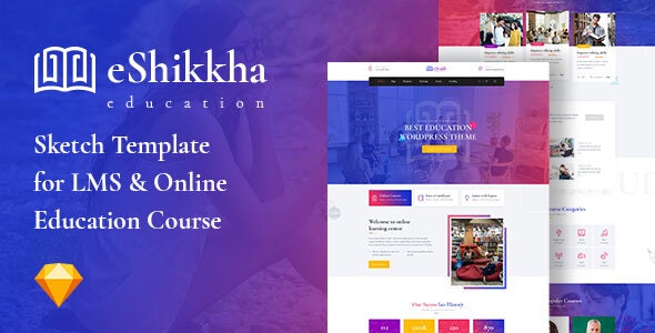 eShikkha - LMS and Online Education Sketch Template