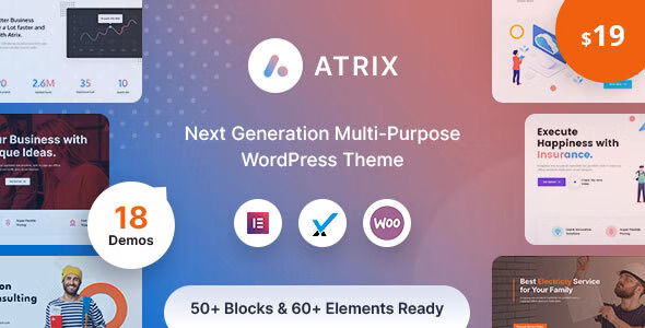 Atrix - 创意多用途网站模板WordPress主题