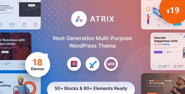 Atrix - Creative Multipurpose WordPress Theme