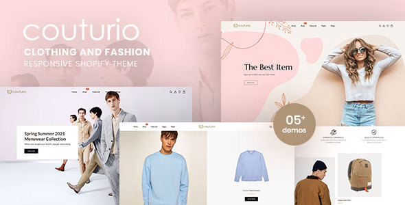 Couturio - 时尚服装网站模板Shopify主题