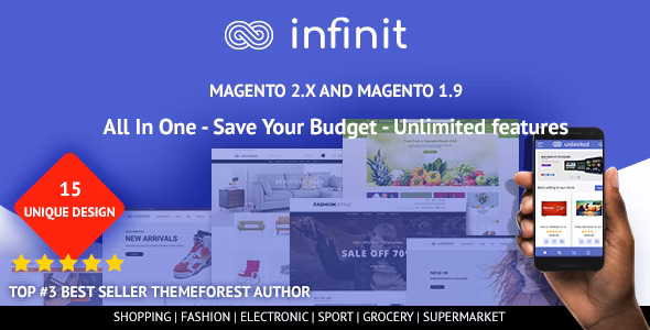 Infinit - 响应式电子商务网站 Magento 2 and 1 模板