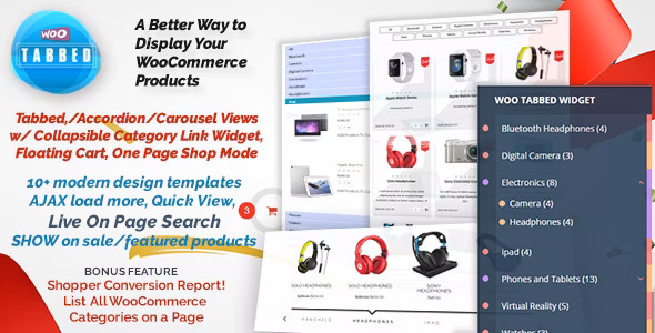 WooCommerce Tabbed Category Product Listing Pro  - 产品分类标签列表插件