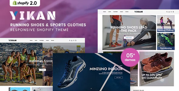 Yikan - 跑鞋运动服商店网站Shopify主题