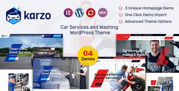 Karzo - 汽车服务清洗网站模板WordPress主题