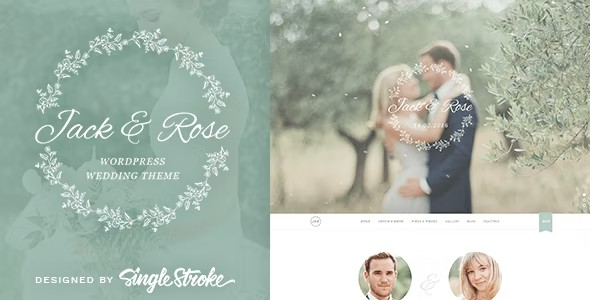  Jack&Rose - Creative Wedding Site Template WordPress Wedding Theme