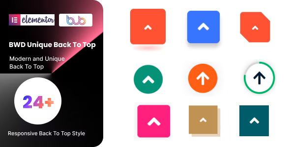 BWD Unique Back to Top addon for elementor - 返回顶部按钮插件