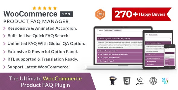 WooCommerce Product FAQ Manager - 产品选项卡插件