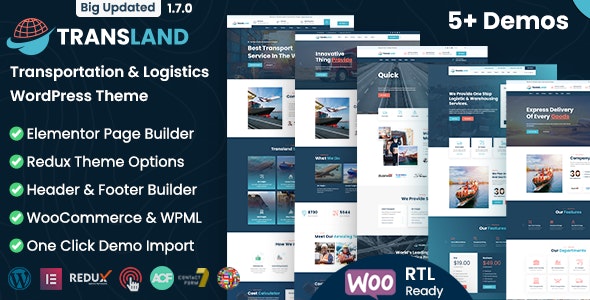 Transland - Transportation & Logistics WordPress Theme