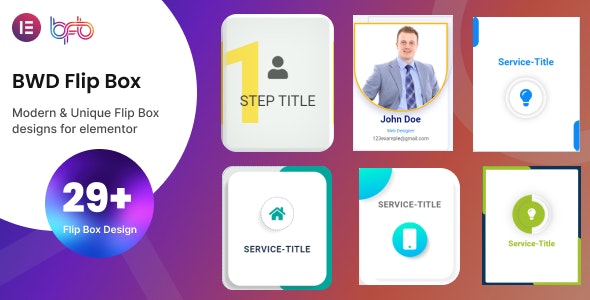 BWD Flip Box addon for elementor