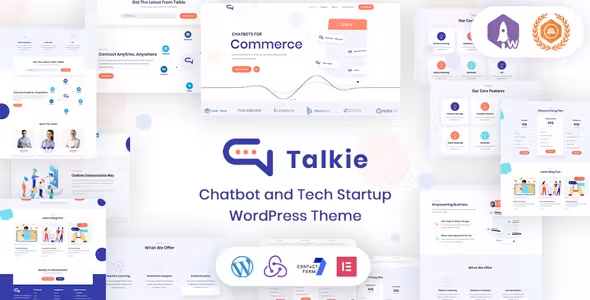 Talkie - 聊天机器人科技创业公司WordPress主题
