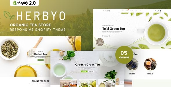 Herbyo - 有机食品茶叶网站 Shopify 模板