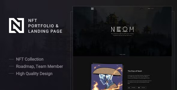 Neoh - NFT 产品展示网站着陆页模板