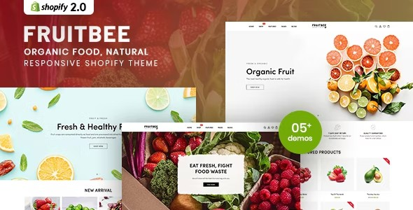 FruitBee - 天然有机绿色食品网站 Shopify 模板