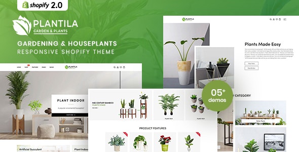 Plantila - 园艺室内植物花卉商店Shopify主题