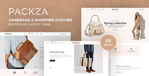 Packza - 手提包服饰商店网站Shopify主题