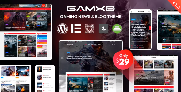 Gamxo - 响应式游戏电竞网站WordPress模板