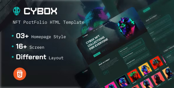 Cybox - NFT 数字作品交易市场HTML模板