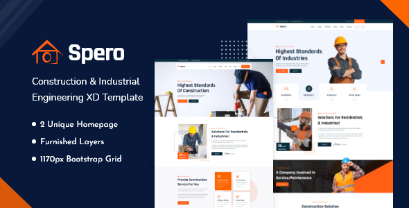 Spero - Construction Industry XD Template