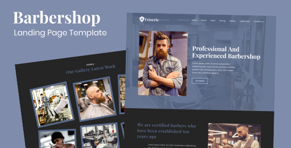 Frizerie - Barbershop Landing Page Template