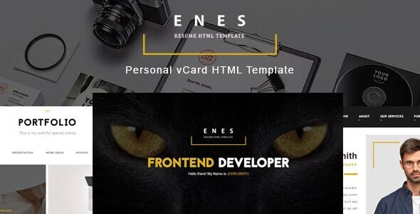 Enes - vCard 简历名片网站HTML模板