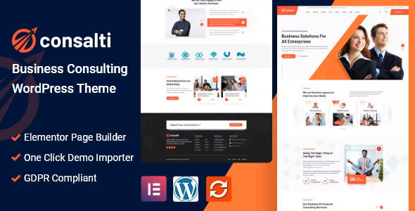  Consolti - Business Consulting Website Template WordPress Theme