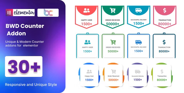 BWD Counter addon for elementor - 轻量级的Elementor计数器插件