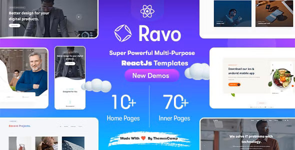 Ravo - React 多用途创意网站模板