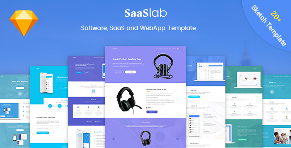 SaaSLab - Software SaaS and WebApp Sketch Template