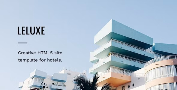 LeLuxe - 预订酒店旅游住宿HTML网站模板