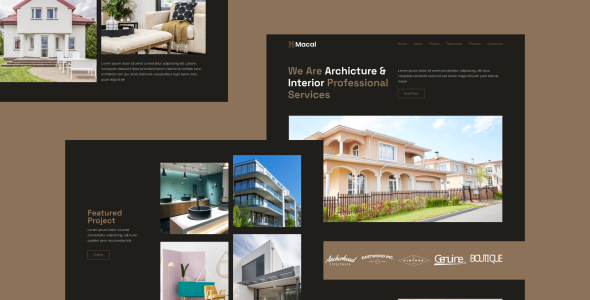 Macal - 建筑室内设计着陆页网站HTML模板