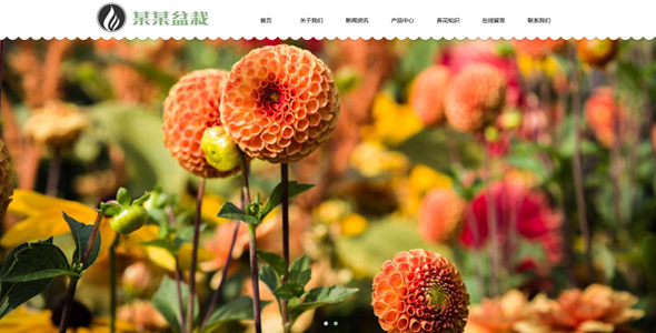 响应式绿植花卉盆栽PbootCMS网站模板
