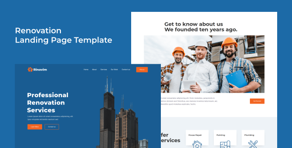 Rinovim - Renovation Landing Page Template